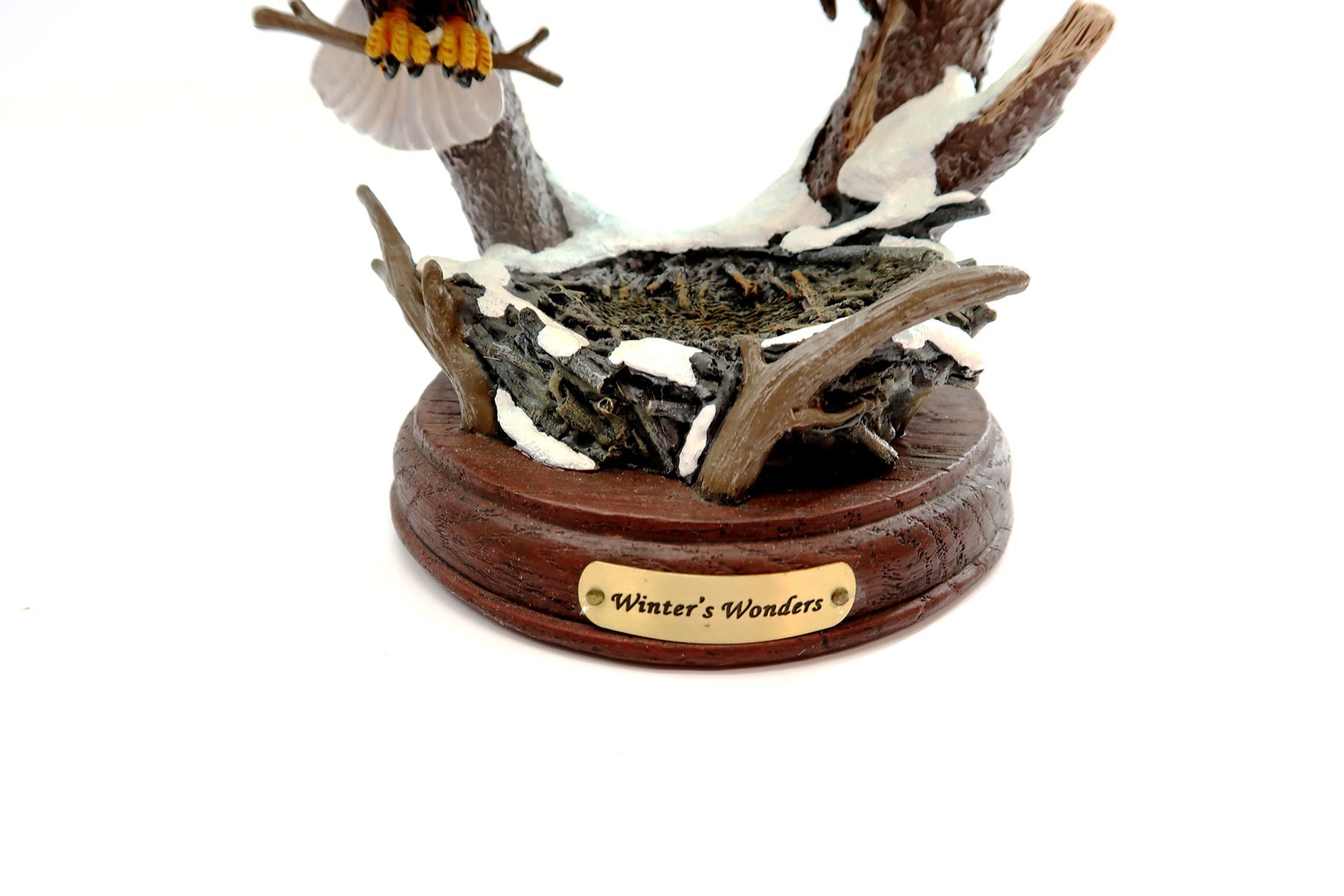 Bradford Exchange WINTER’S WONDERS Protectors Of The Nest Collection BALD EAGLES