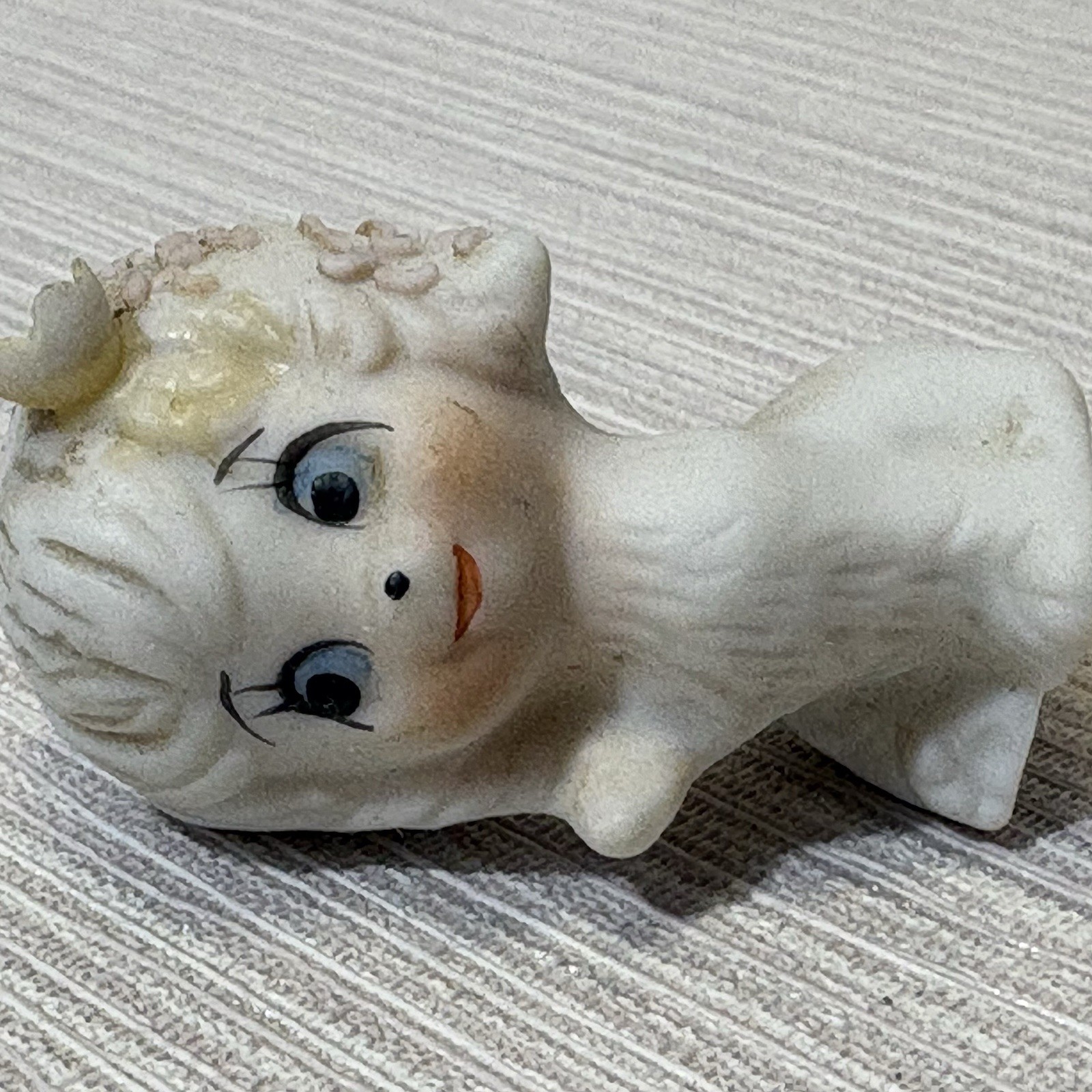 Vintage Napcoware Mini Anthropomorphic Puppy Spaghetti Porcelain FREE SHIPPING