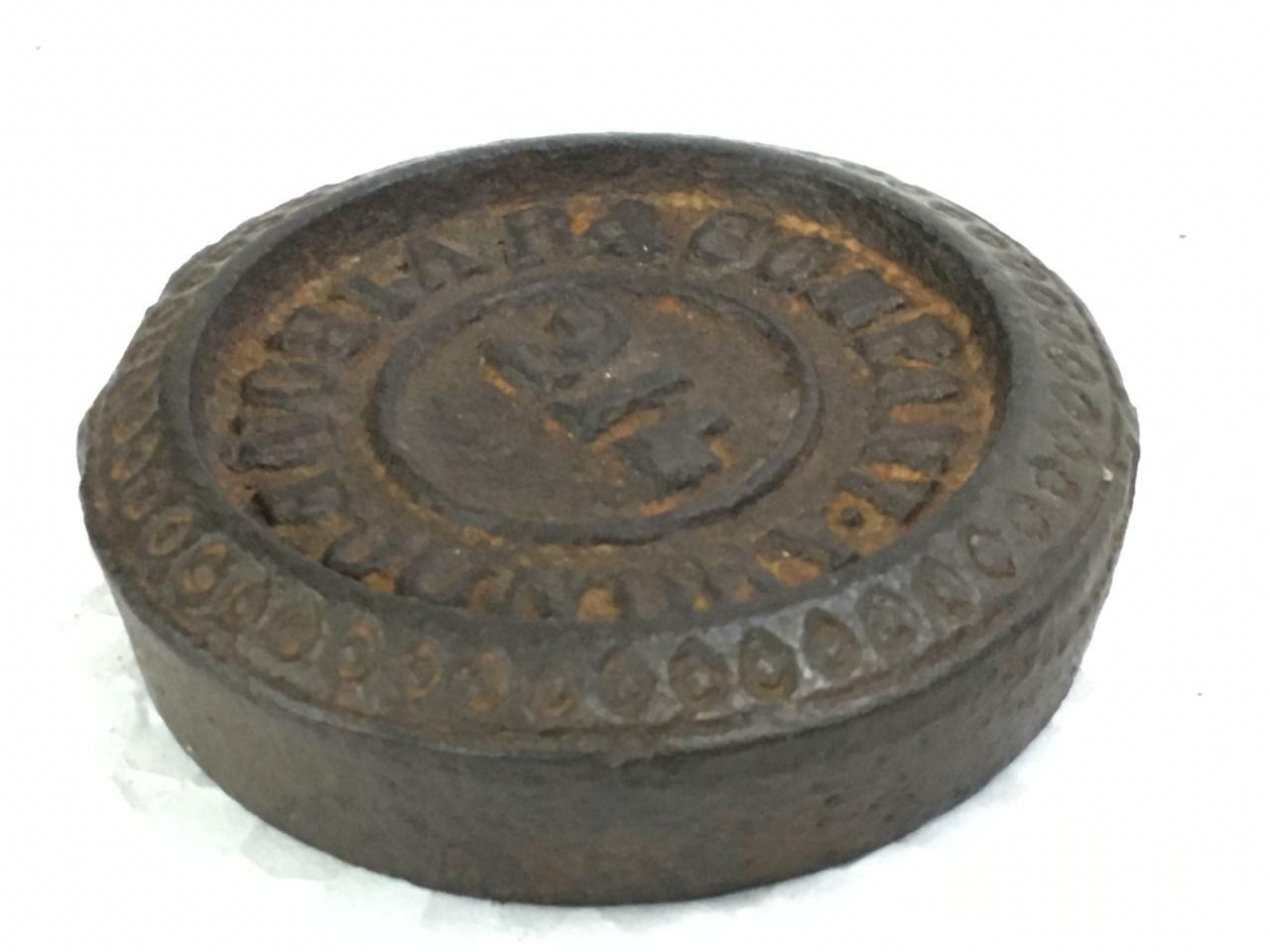 VINTAGE OLD A.R & COMPANY IRON FOUNDRY 2. LB IRON SEER WEIGHT MEASUREMENT SCALE