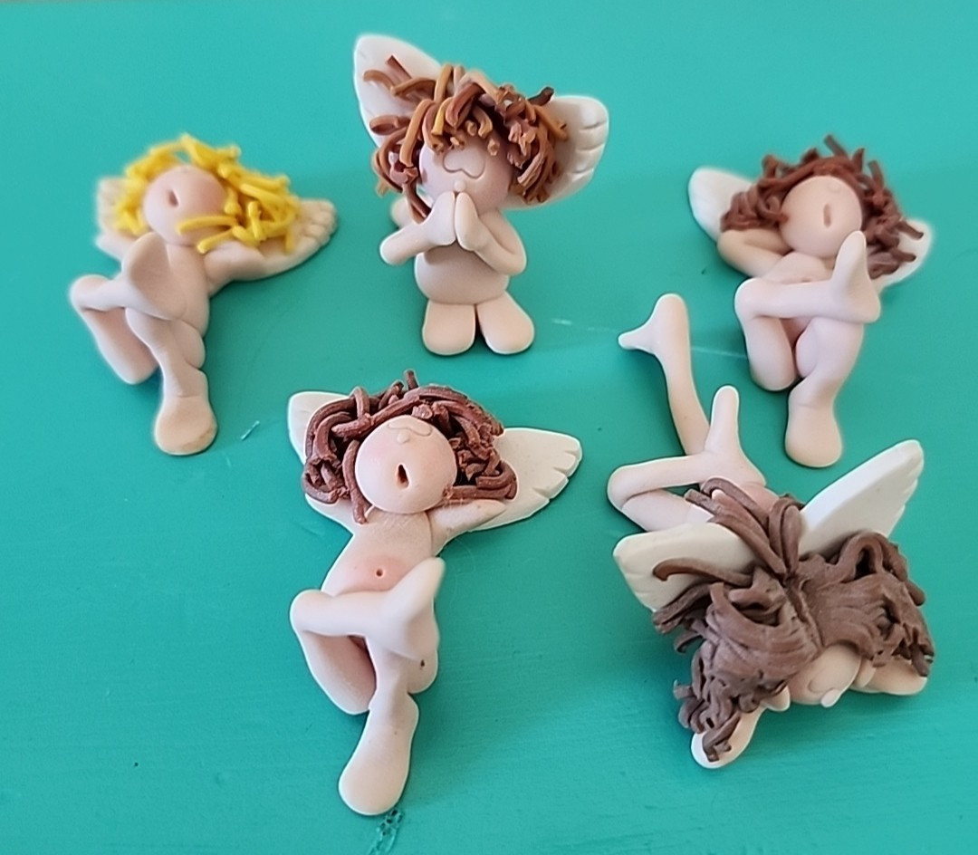 5 Small Mini Polymer Naked Angels