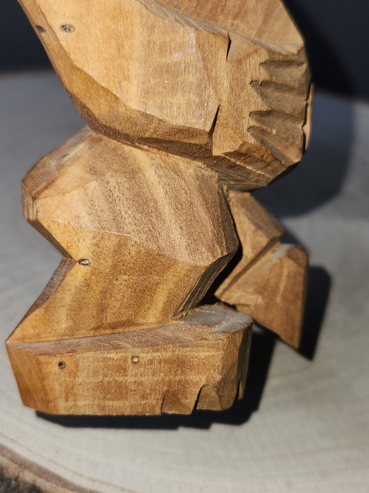 Authentic Cook Islands Tangaroa Fertility Tiki Tekowood Handmade Wood Sculpture