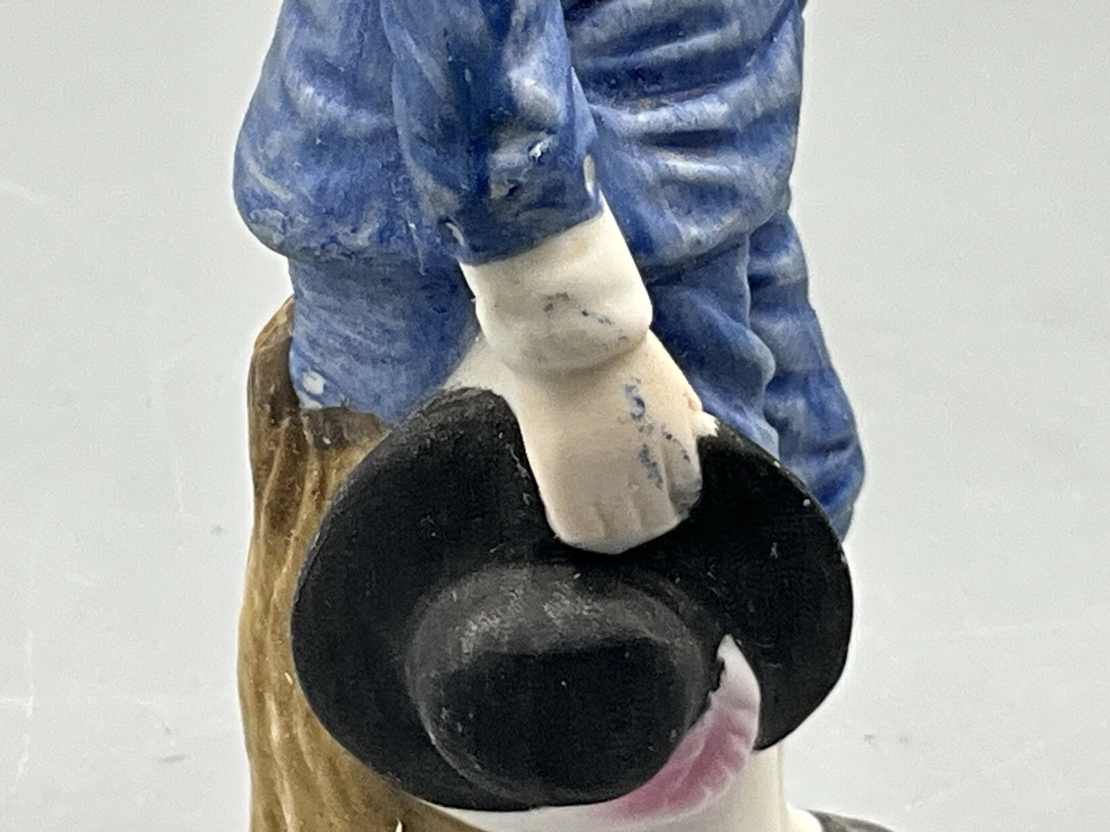 Vintage Blue Boy Figurine Hairline crack in Wrist see photos