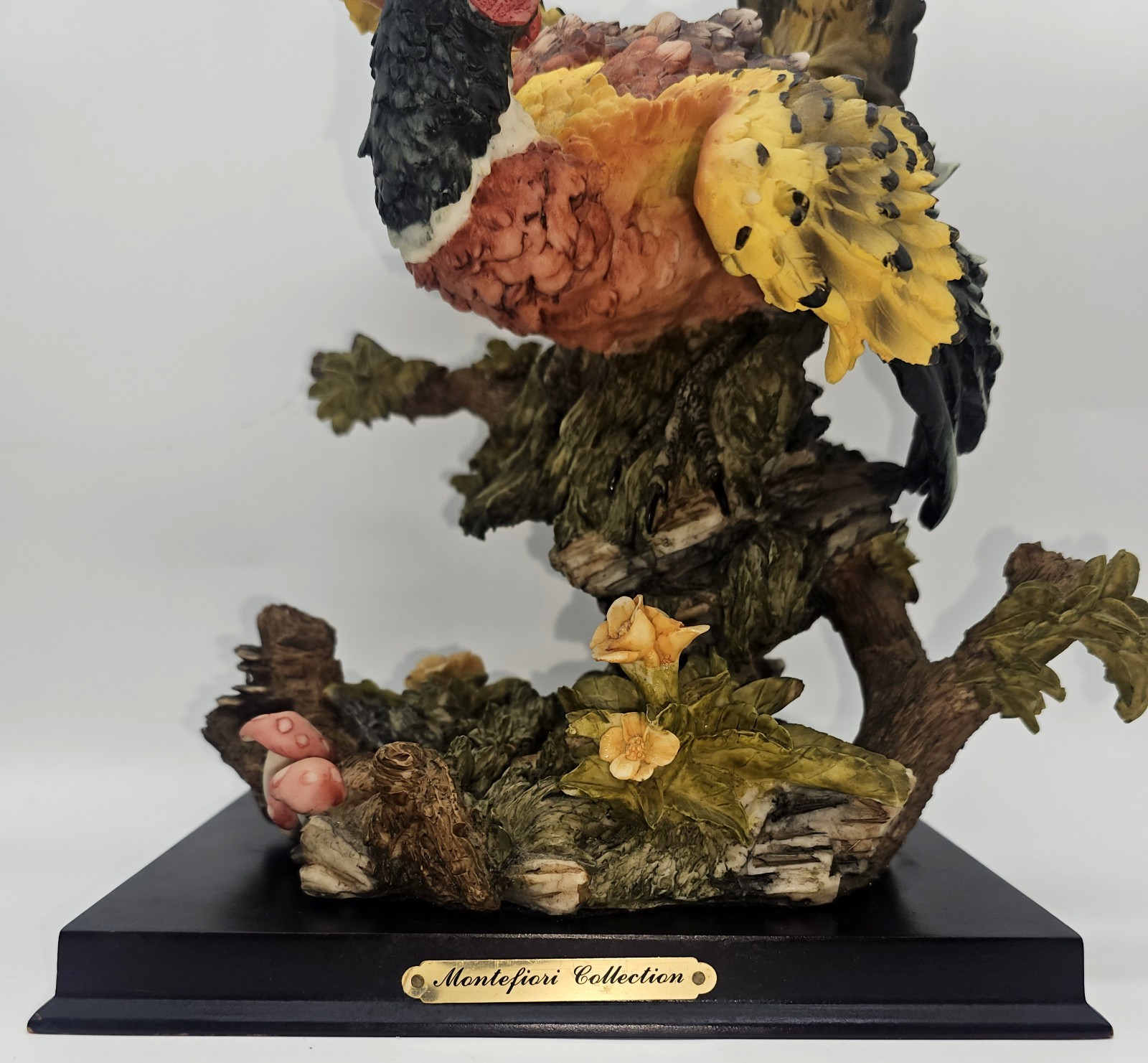 Vtg Montefiori Collection Pheasant Bird Sculpture Figurine Hand Painted Wildlife