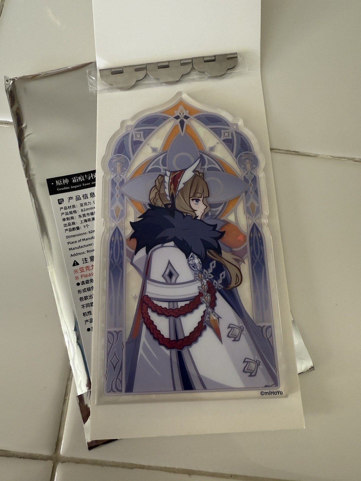 Official Genshin Impact Fatui Sandrone PVC Figure Badge Card Acrylic Stand