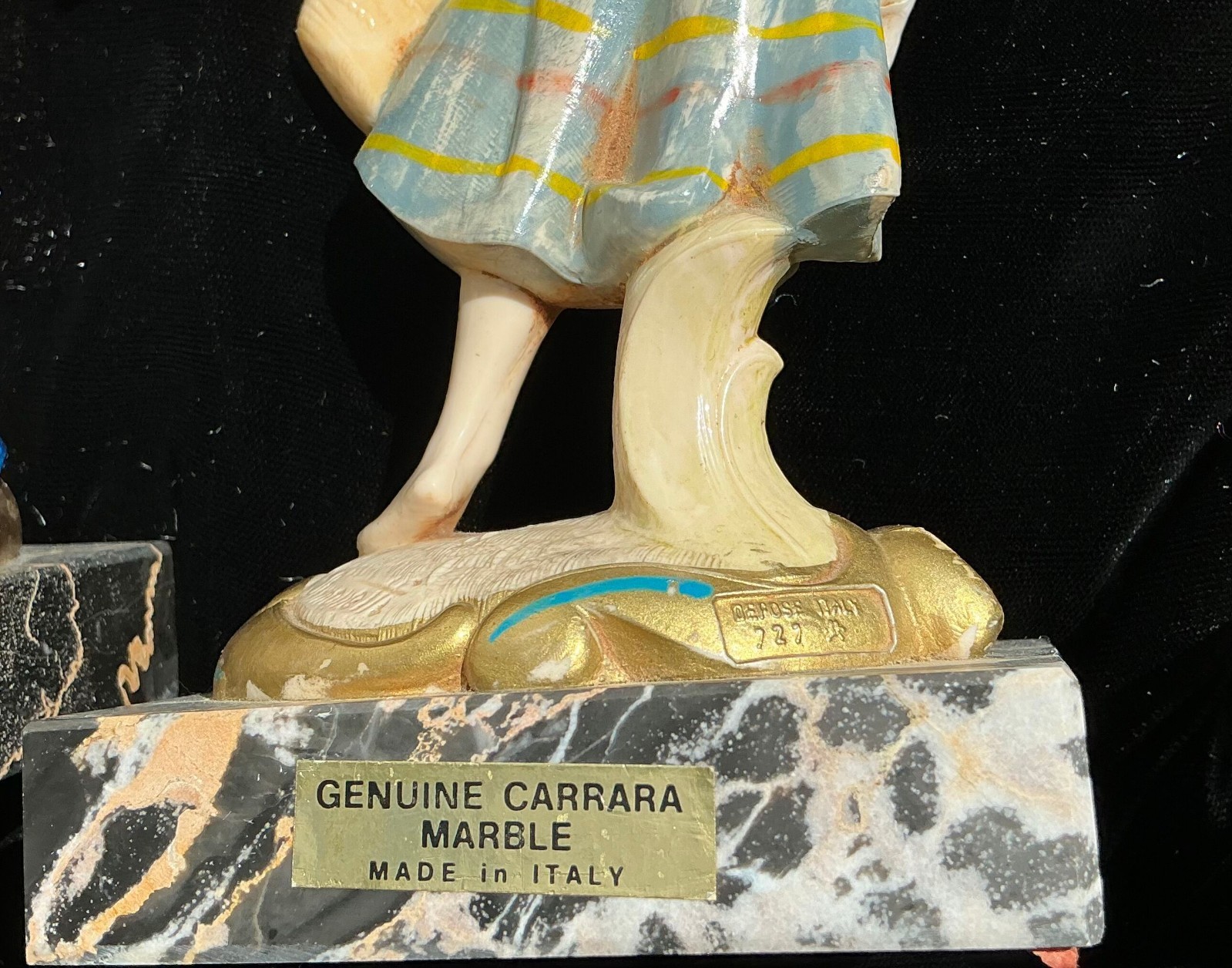 Vintage Figurines – Genuine Carrara Marble, made in Depose Italy. #721, 722, 727