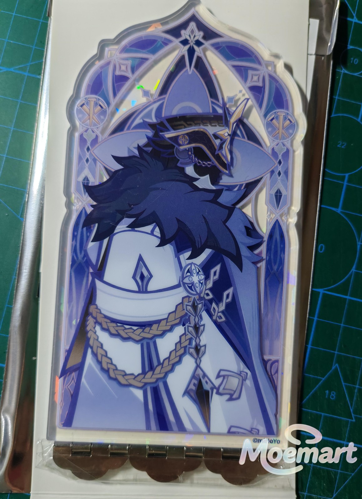 Official Genshin Impact Fatui II Capitano Figure Acrylic Stand Badge Card Set