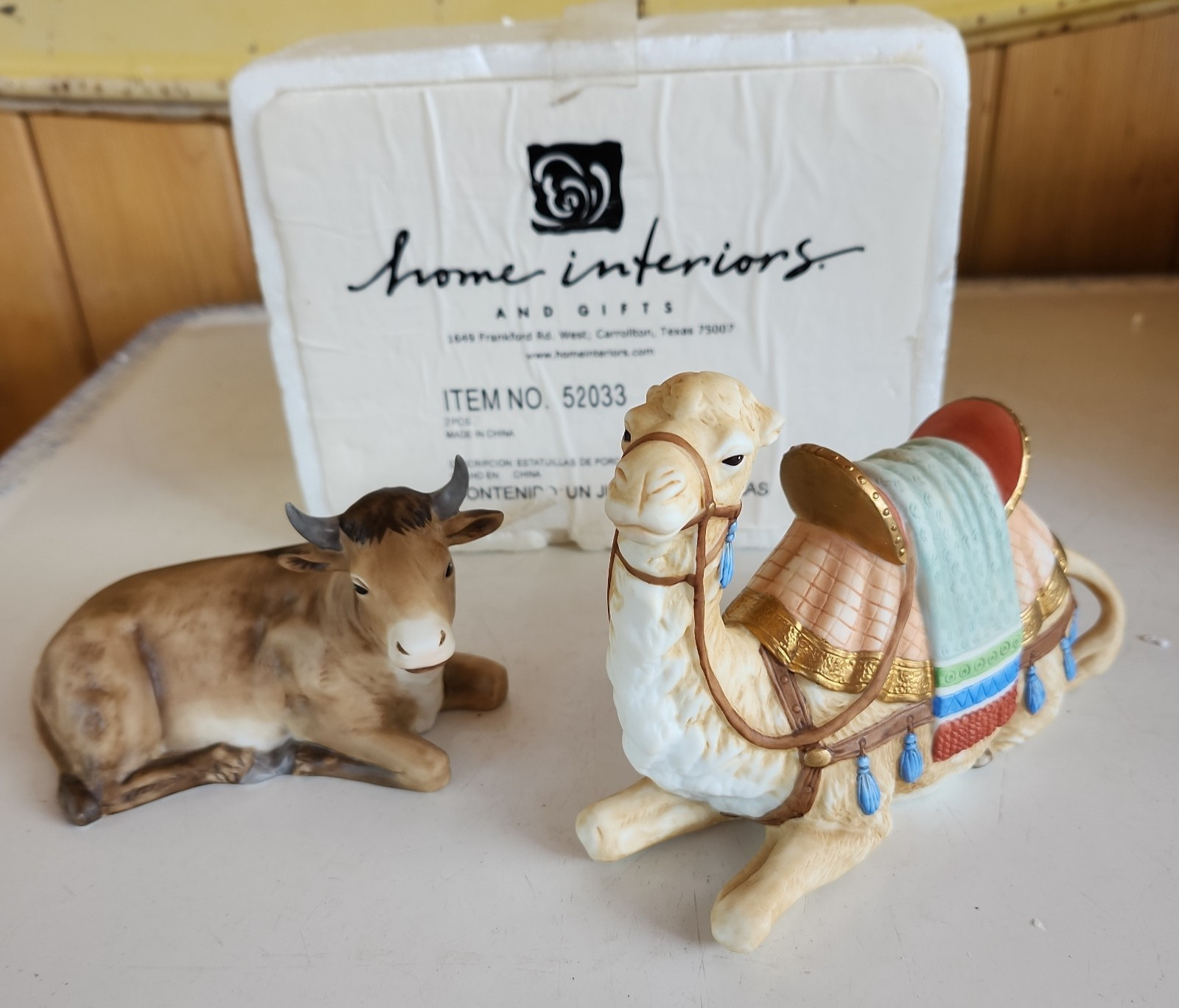 Vtg. 1999 Home Interiors A Savior is Born Animals Nativity…Camel & Cow 52033