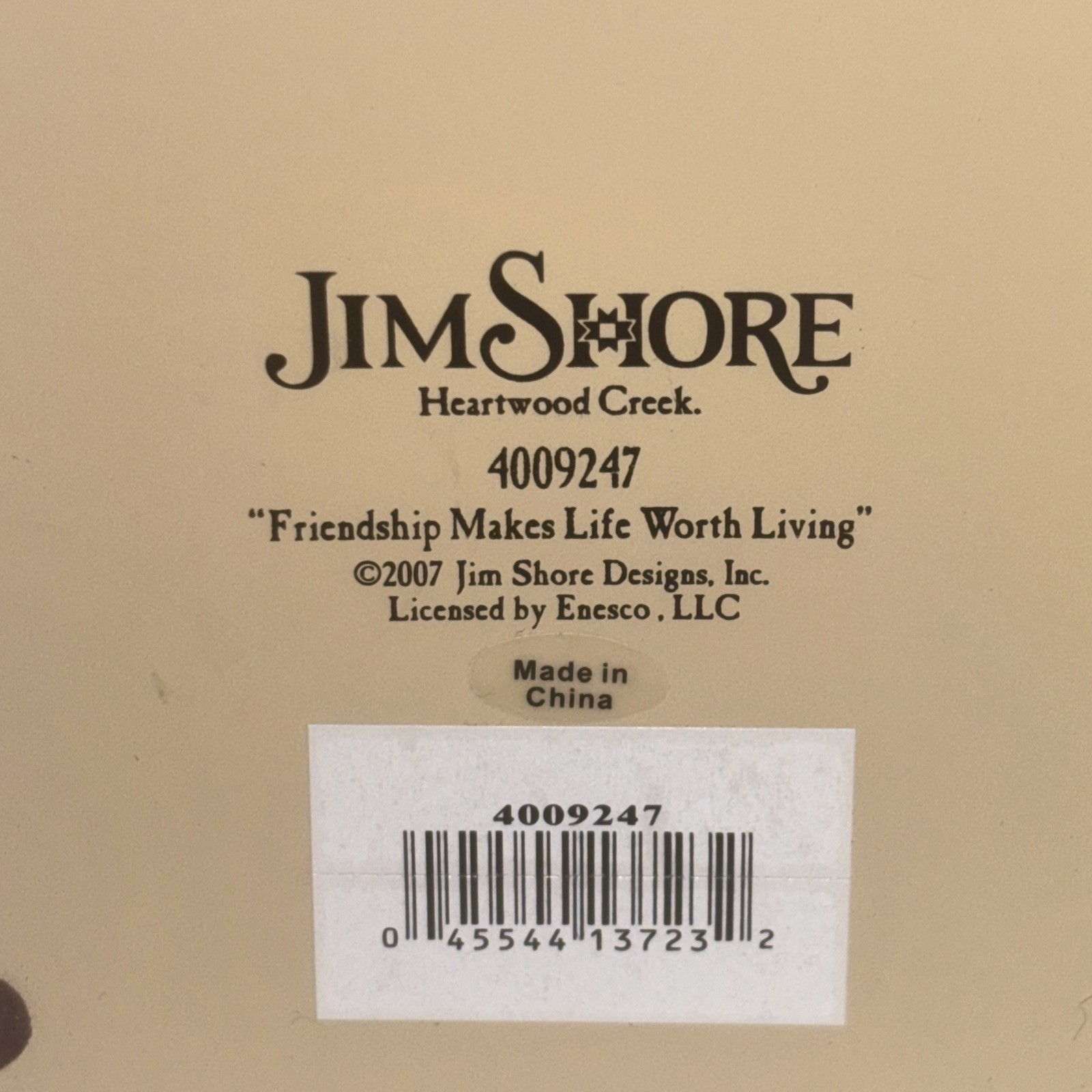 Jim Shore friendship makes life worth living figurine wTag Heartwood Creek 9 3/4