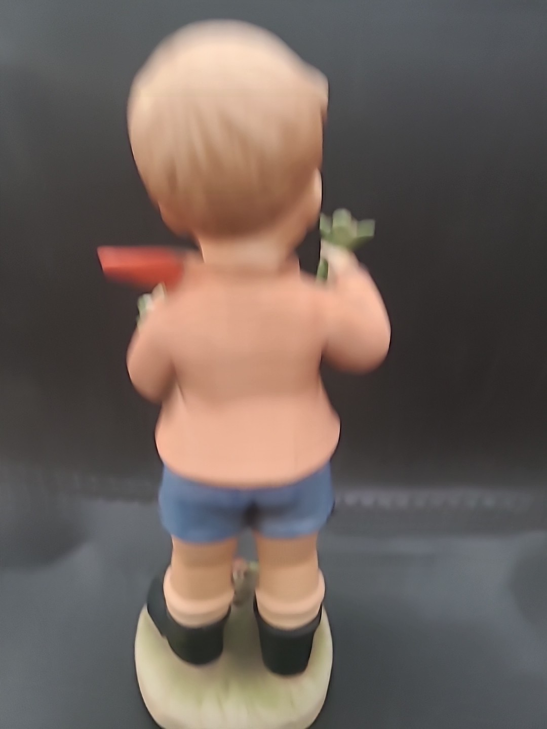 Vintage Erich Stauffer Pretty Flower Figurine Boy 10″ Tall
