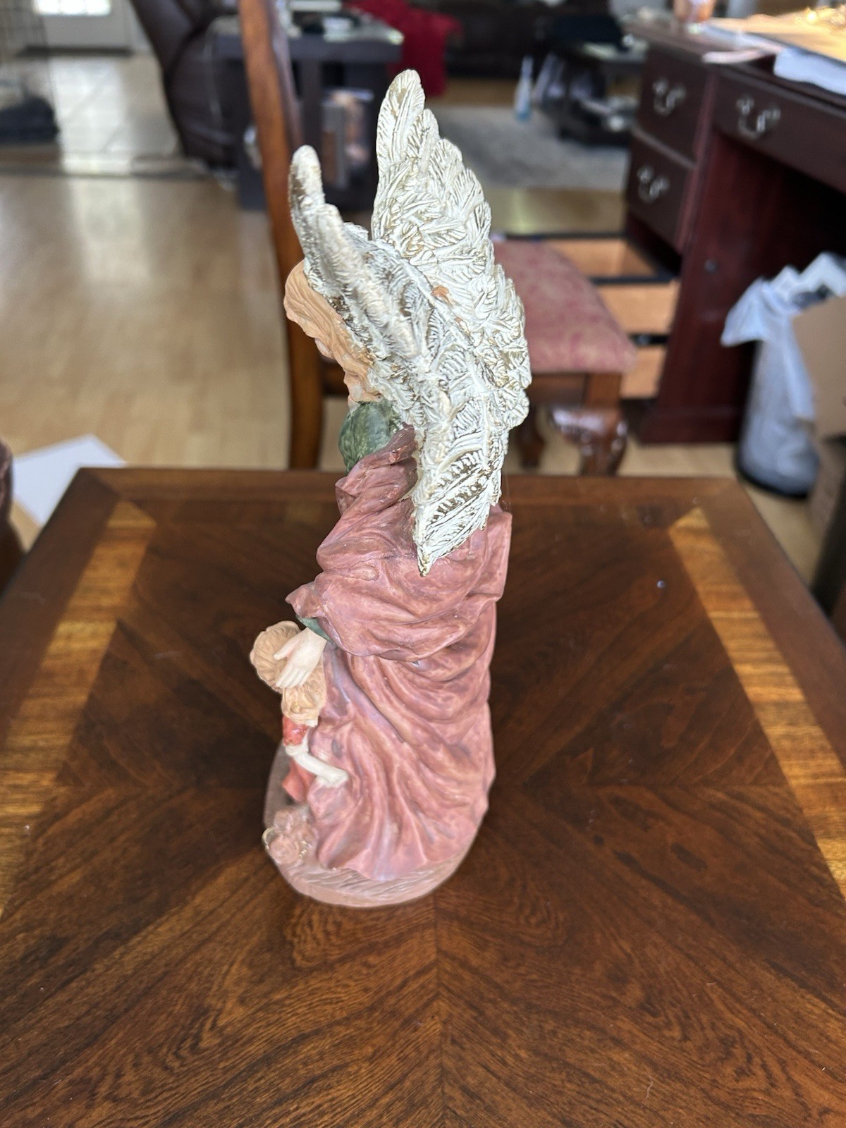 Resin Guardian Angel And Children Resin Figurine 7’ Tall