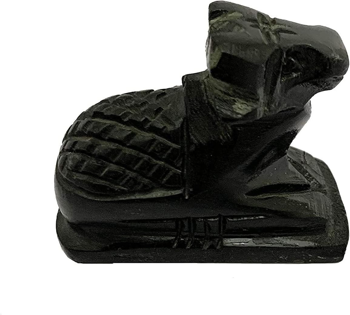 Black Marble Stone Nandi Statue For Worship, Home Décor – 2.5’L Inches (Approx.)