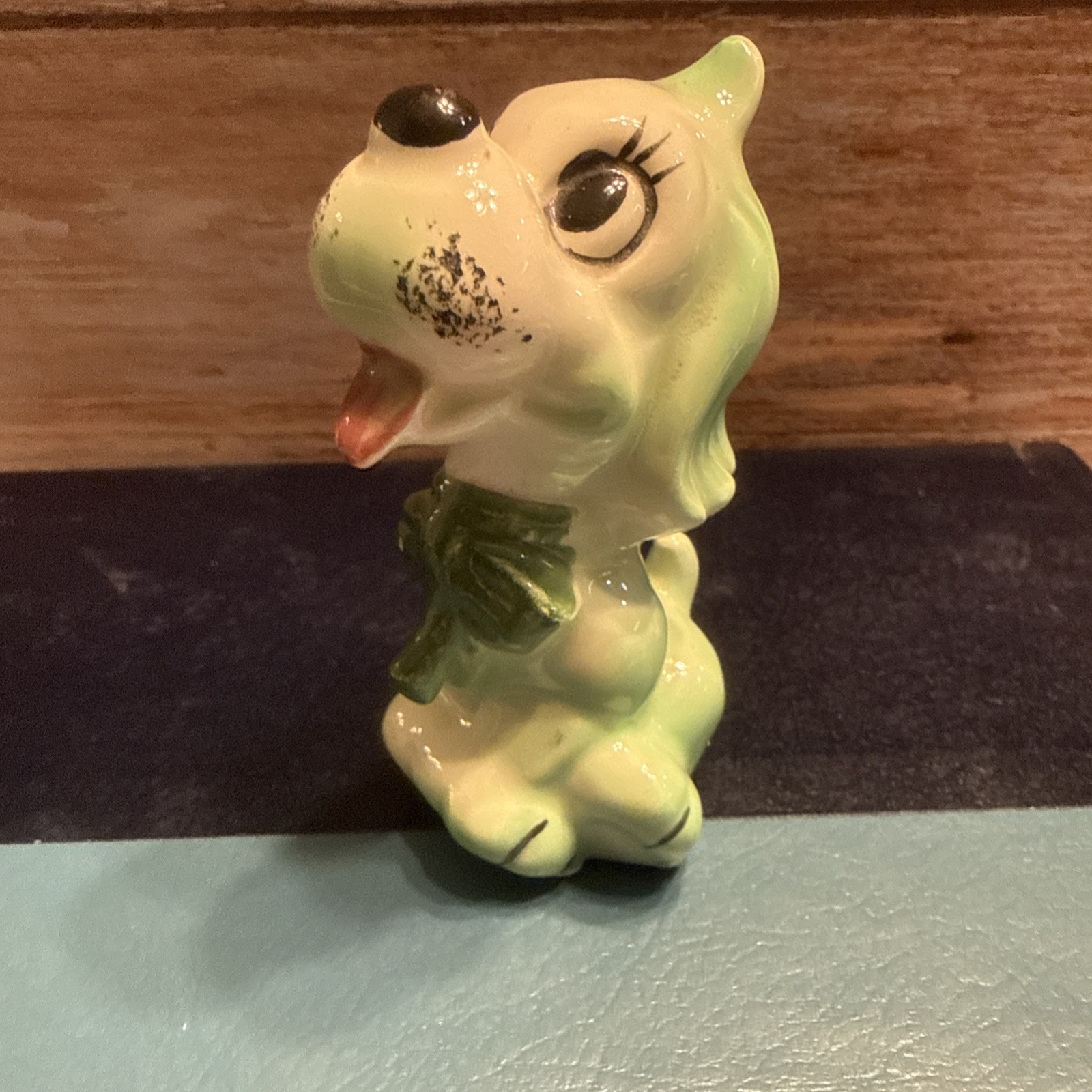Vintage Dog & Elephant Hand-Painted Porcelain Ceramic Figurines Anthropomorphic