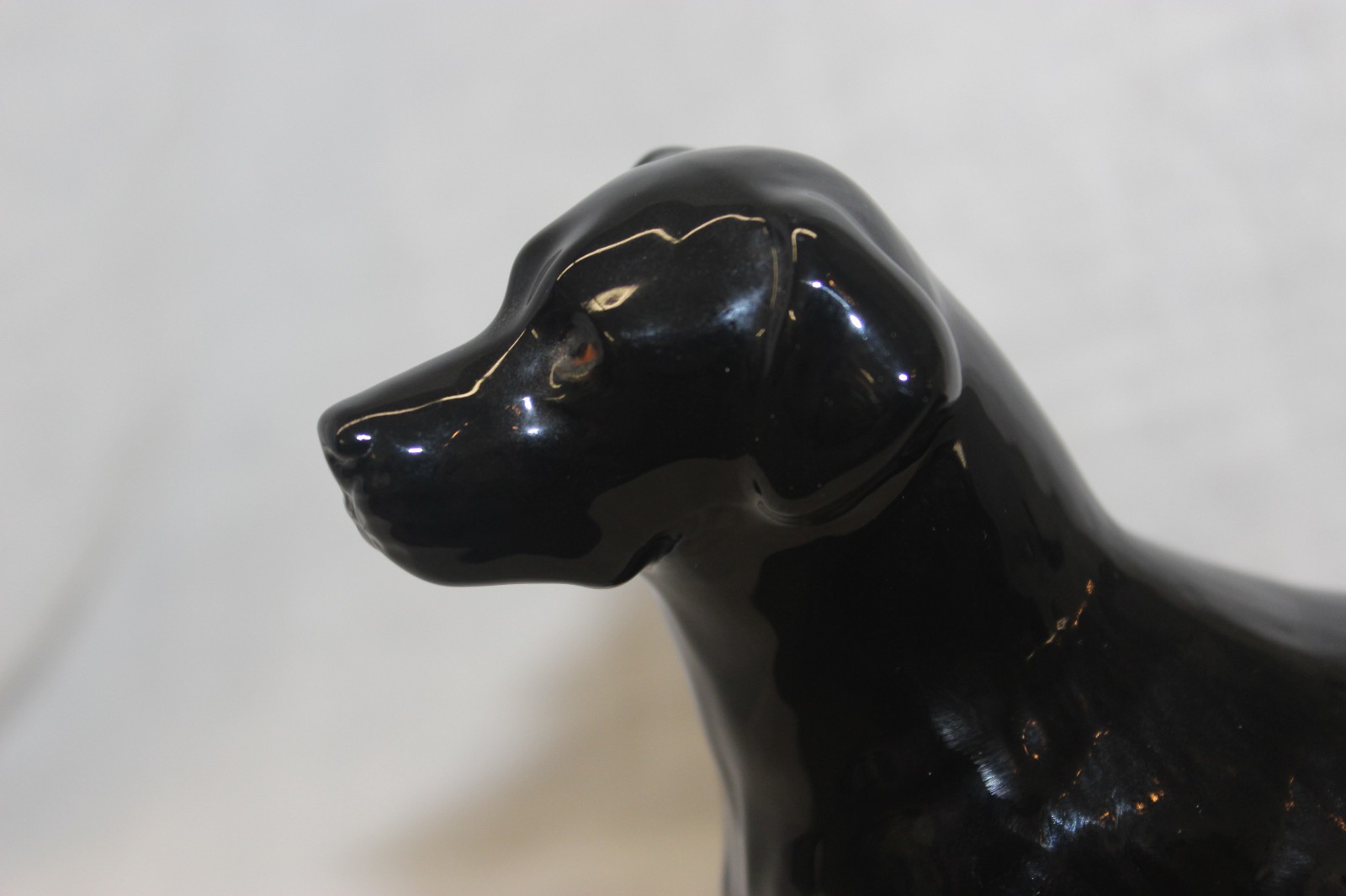 Beswick England Black Glazed Lab Dog Figurine Labrador 8 1/2″ long