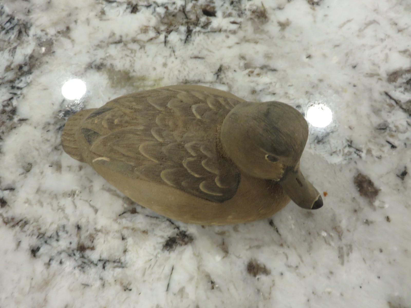 Hand Made & Painted Red Head Hen Duck 5″ Signed L Tysinger 9-4-84 LOOK READ