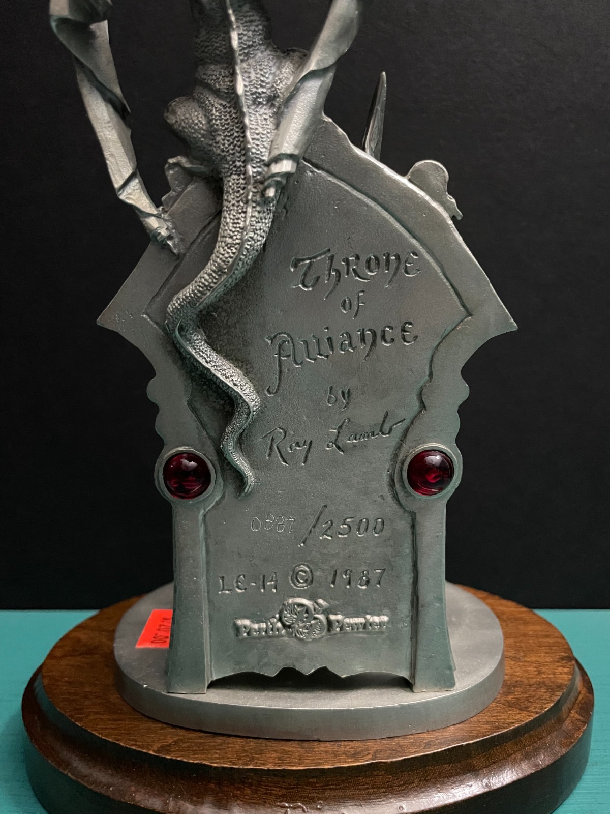 Lamb Perth Pewter Wizard Warlock Alliance Throne Winged Dragon Fantasy Statue LE