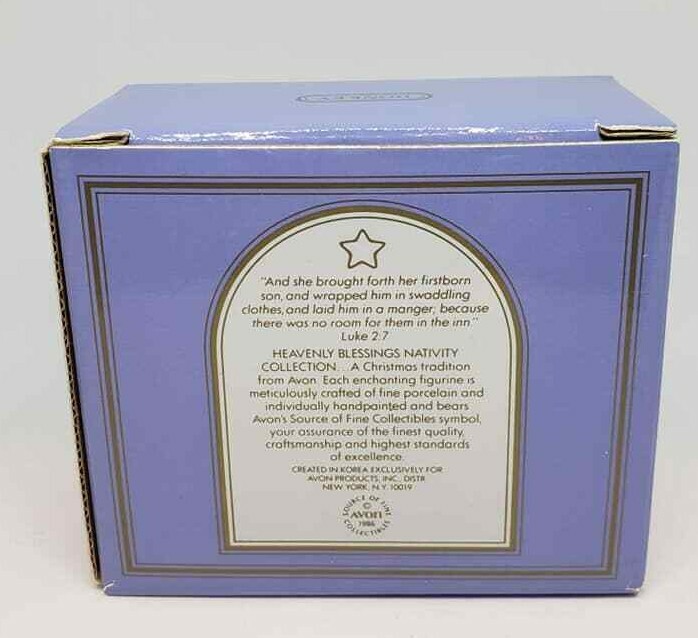 Donkey Nativity Collection Avon Heavenly Blessings 1986 Box Christmas Vintage
