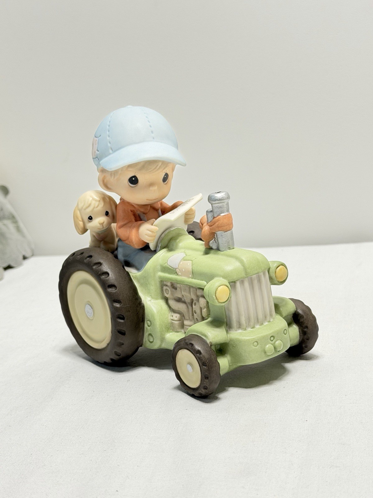 Precious Moments 588091 Dear Jon I Will Never Leave You, Jesus Tractor Figurine