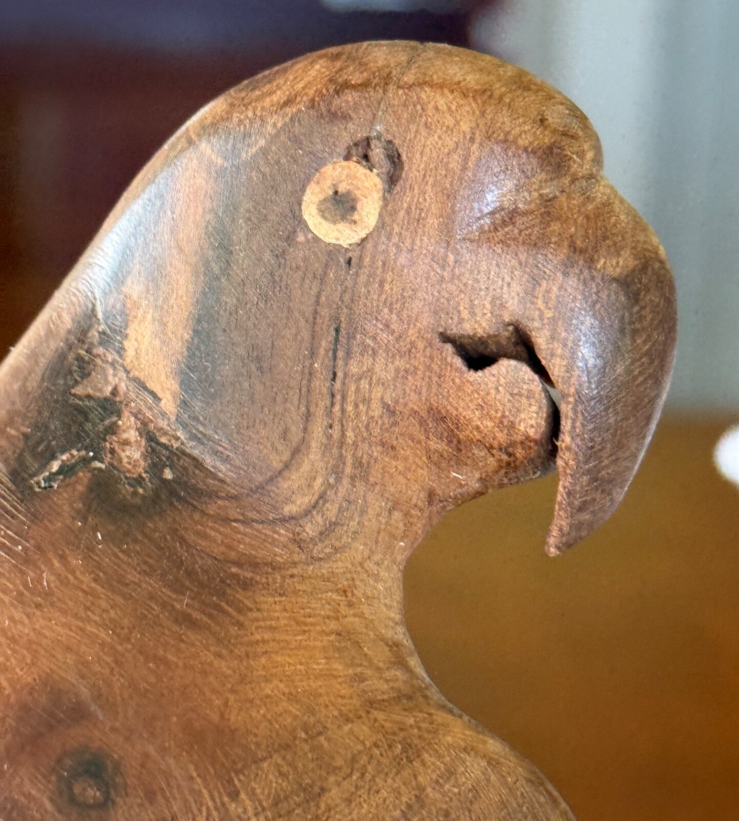 “McCaw and Polynesian Figure”- Hand Carved Wood Statue Made in Fiji