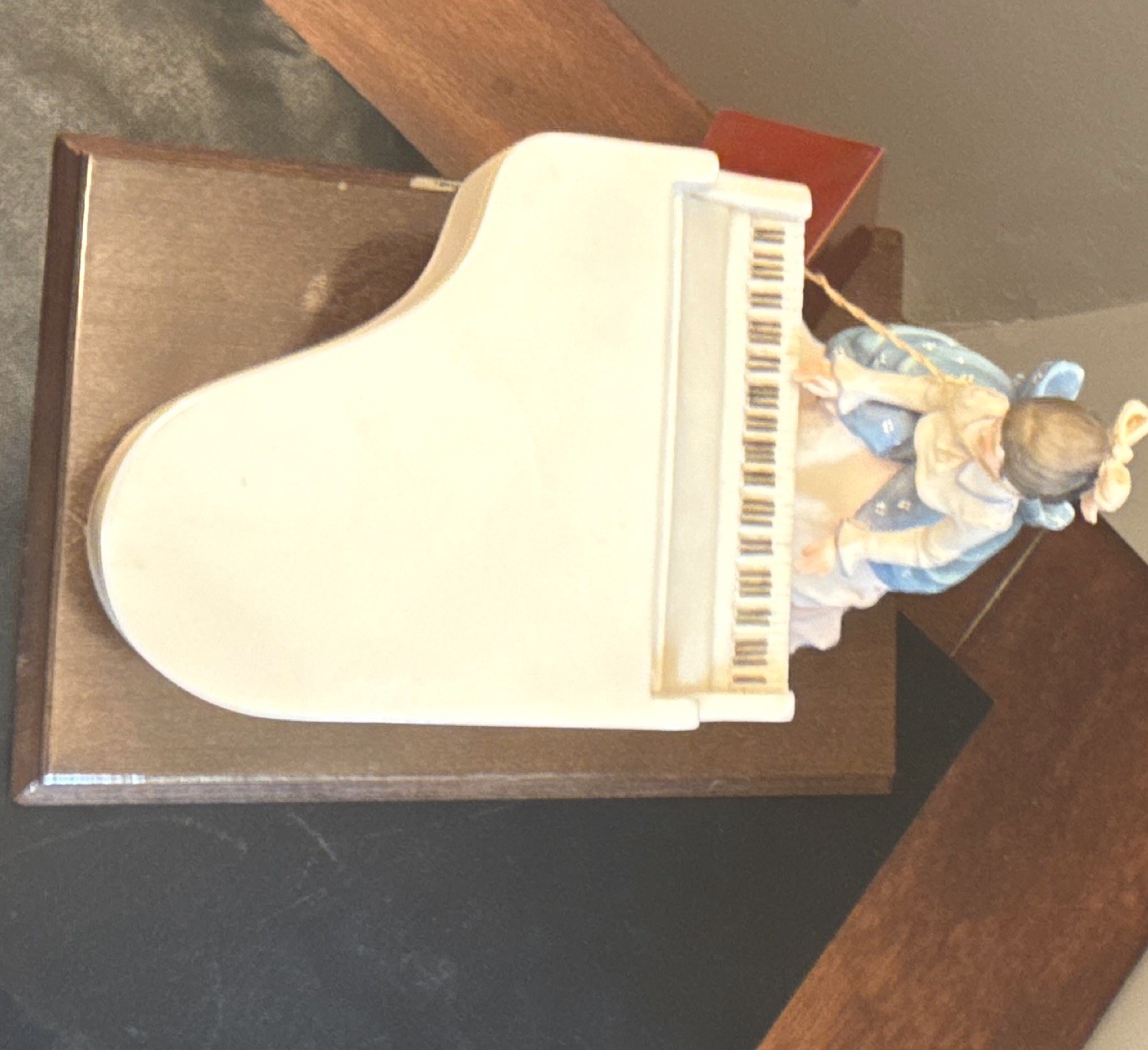 Vintage A. Belcari Capodimonte Lady Playing Grand Piano Figurine Made in Italy
