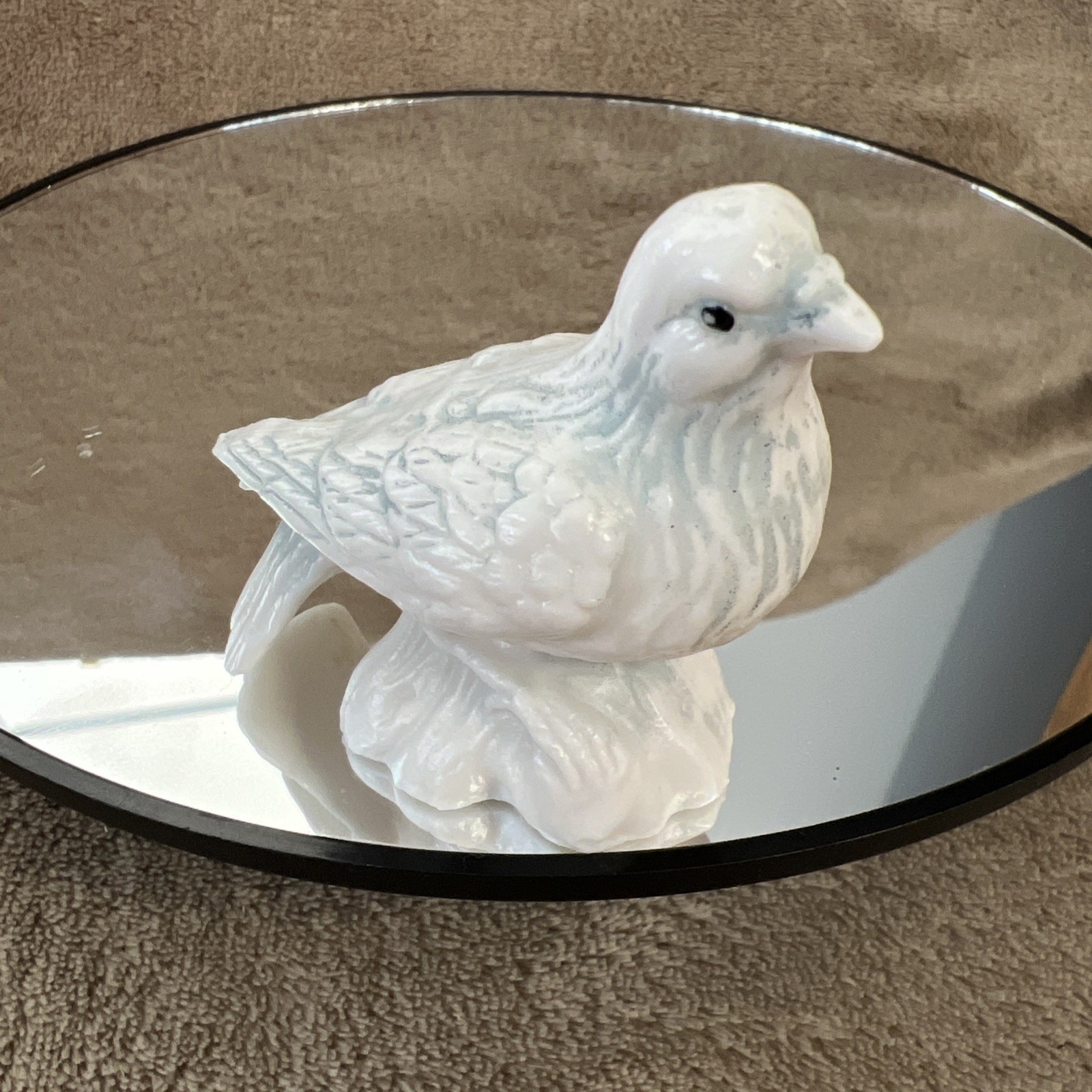 Miniature Porcelain Dove Figurine 2.25″ Shelf Sitter