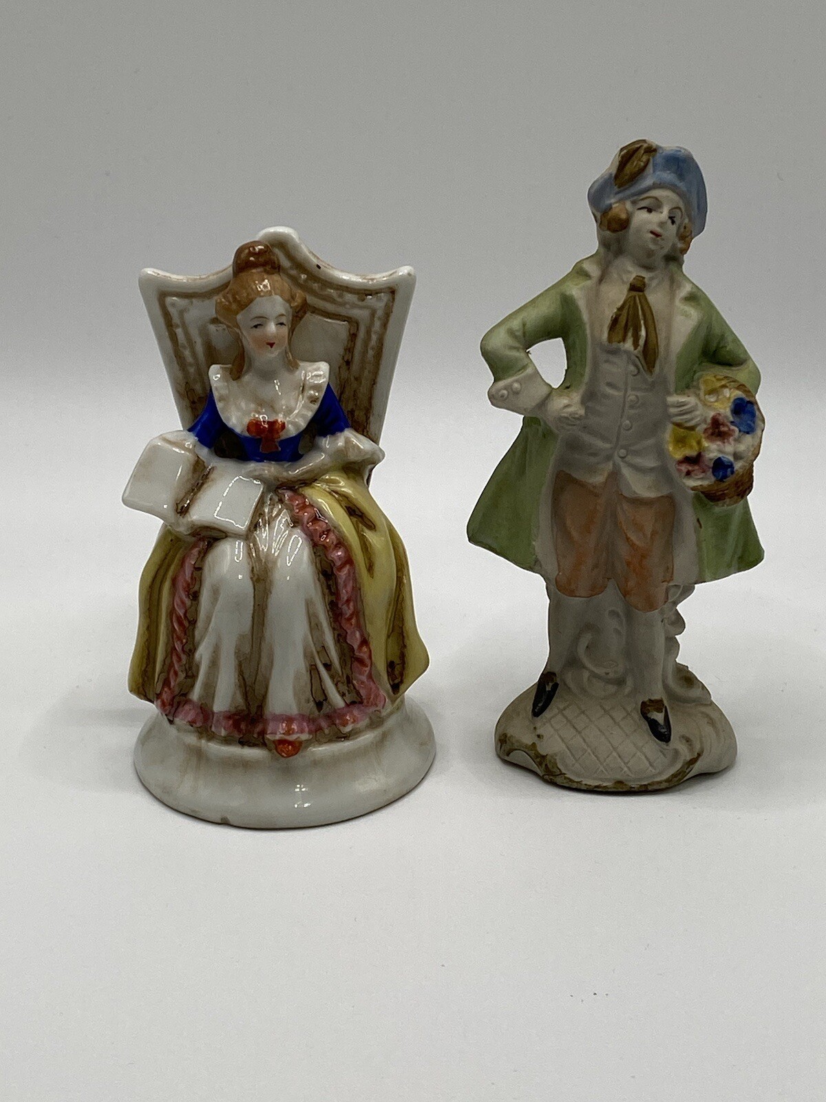 Vintage “Made In Occupied Japan” Women and Man figurines. Set of Two