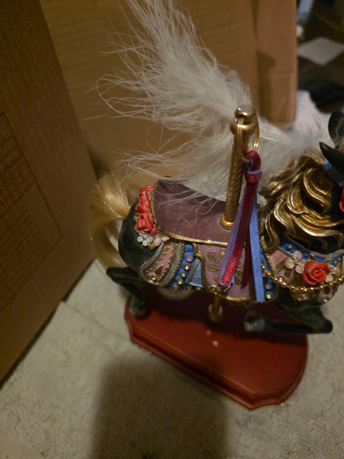 SHELDON VAUGHN ONCE UPON A CAROUSEL “Midnight Racer” HORSE LIMITED EDITION 5,000