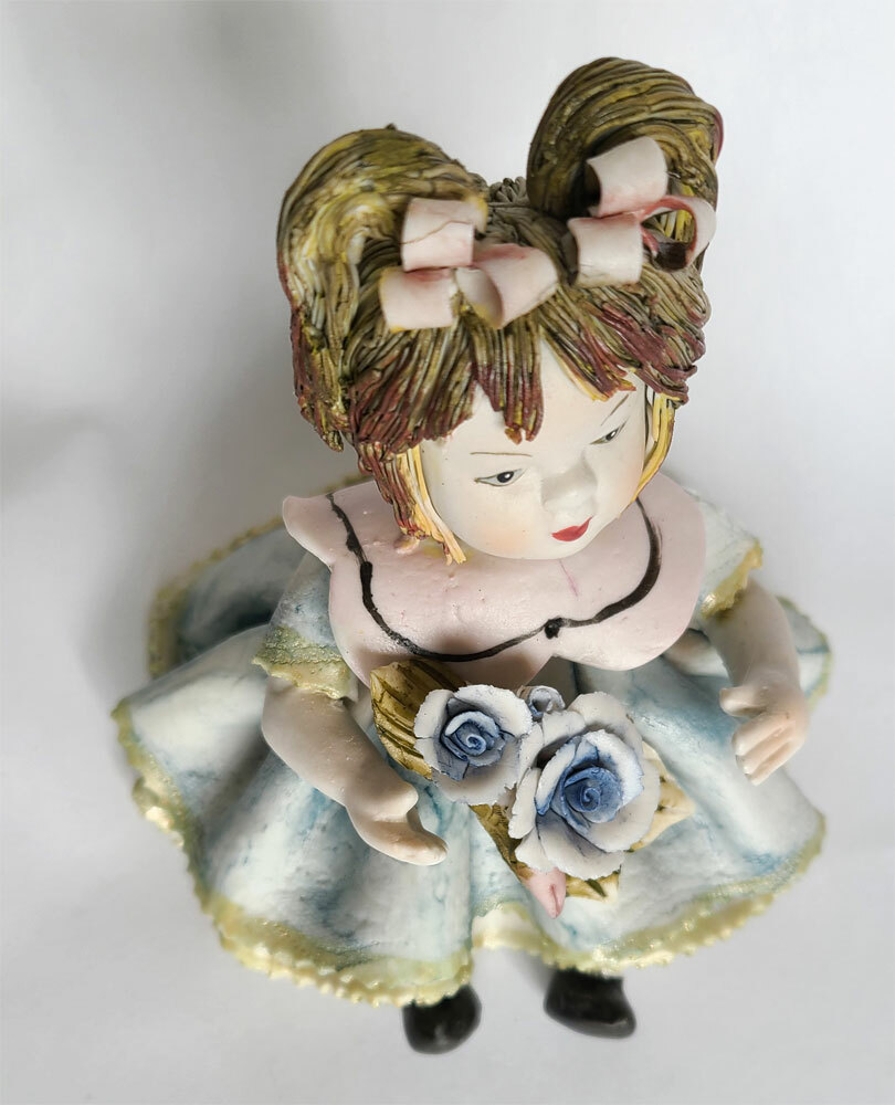 Sorelle Handcrafted Porcelain Molly Spaghetti Head Figurine COA Limited Edition