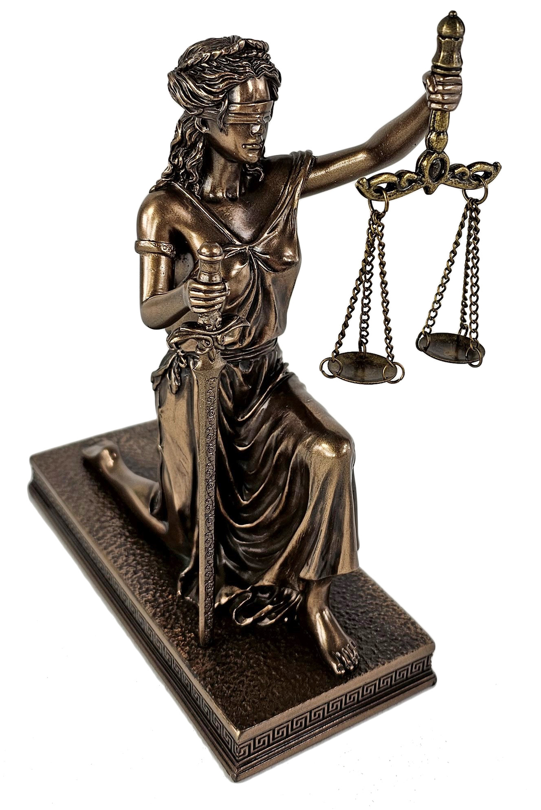 6 1/2″ Blind Lady Justice Kneeling w/ Scales Lawyer Attorney Desk Statue