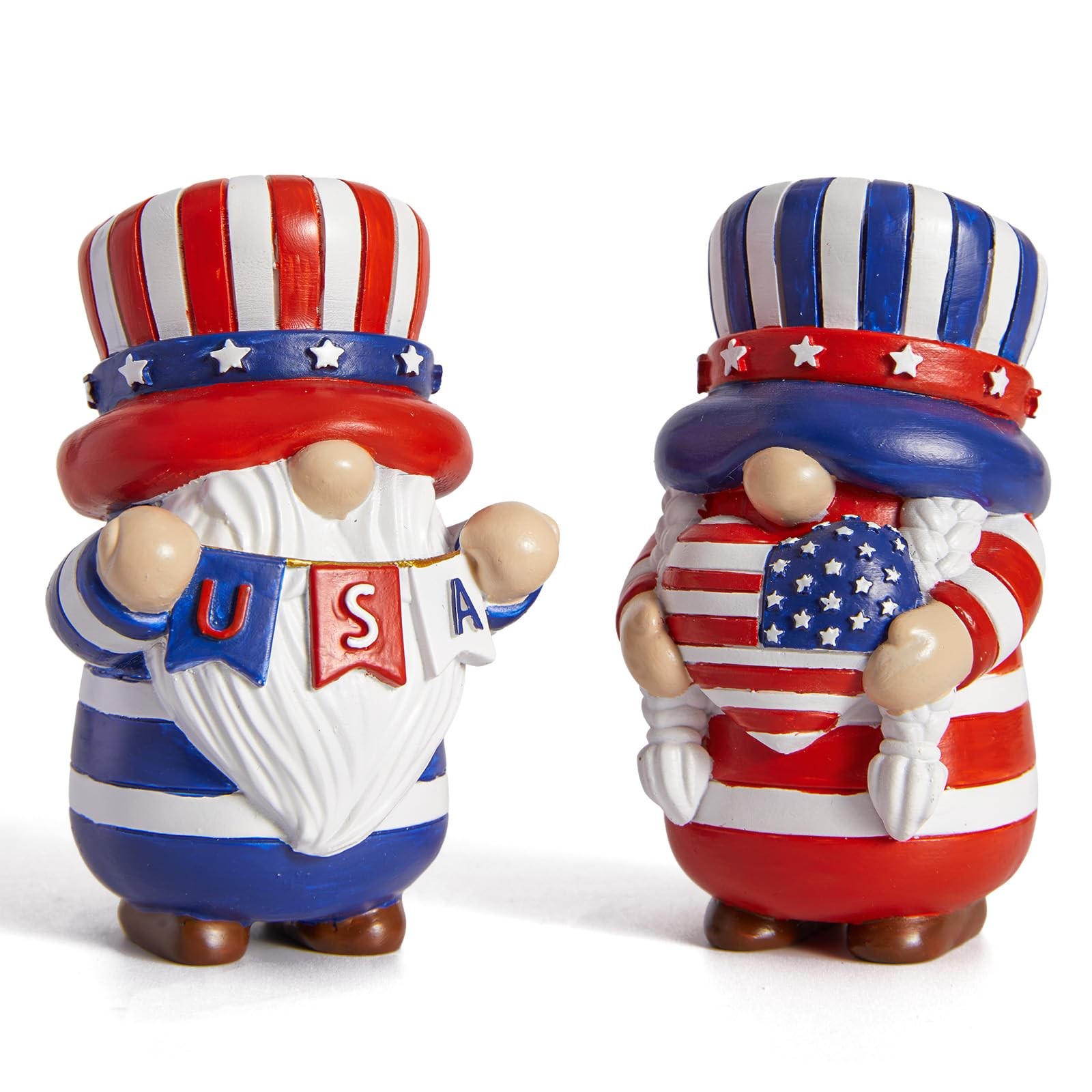 4th of July & Memorial Day Decorations, Patriotic Gnomes Decor Red White Blue…
