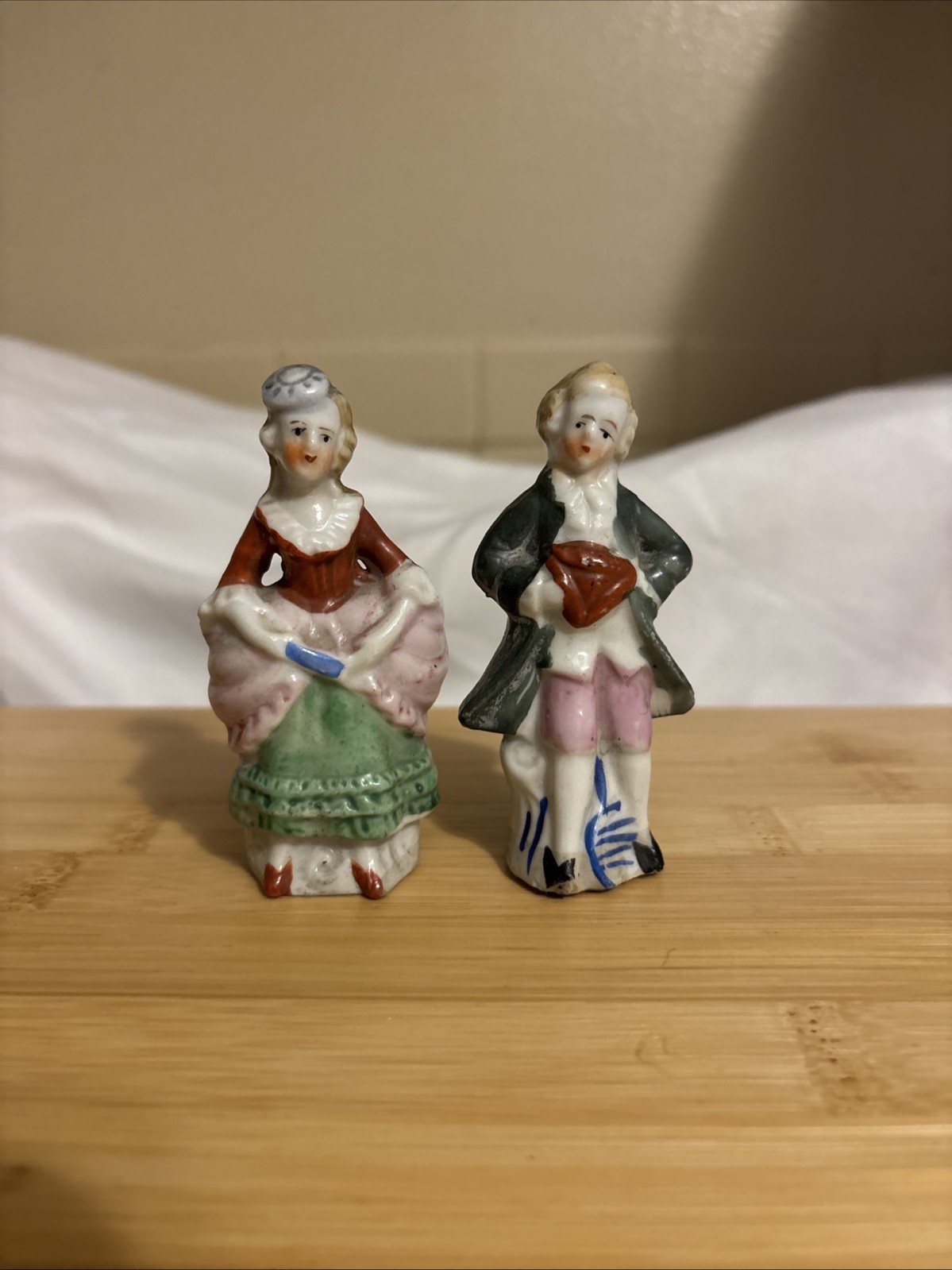 Vintage, Porcelain, Couple, Colonial Era, Made In Japan