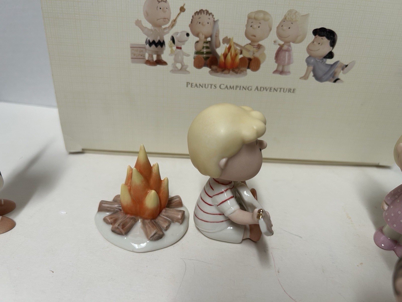 Lenox Peanuts “Camping Adventure” Complete Set Of 7-COA & Original Box