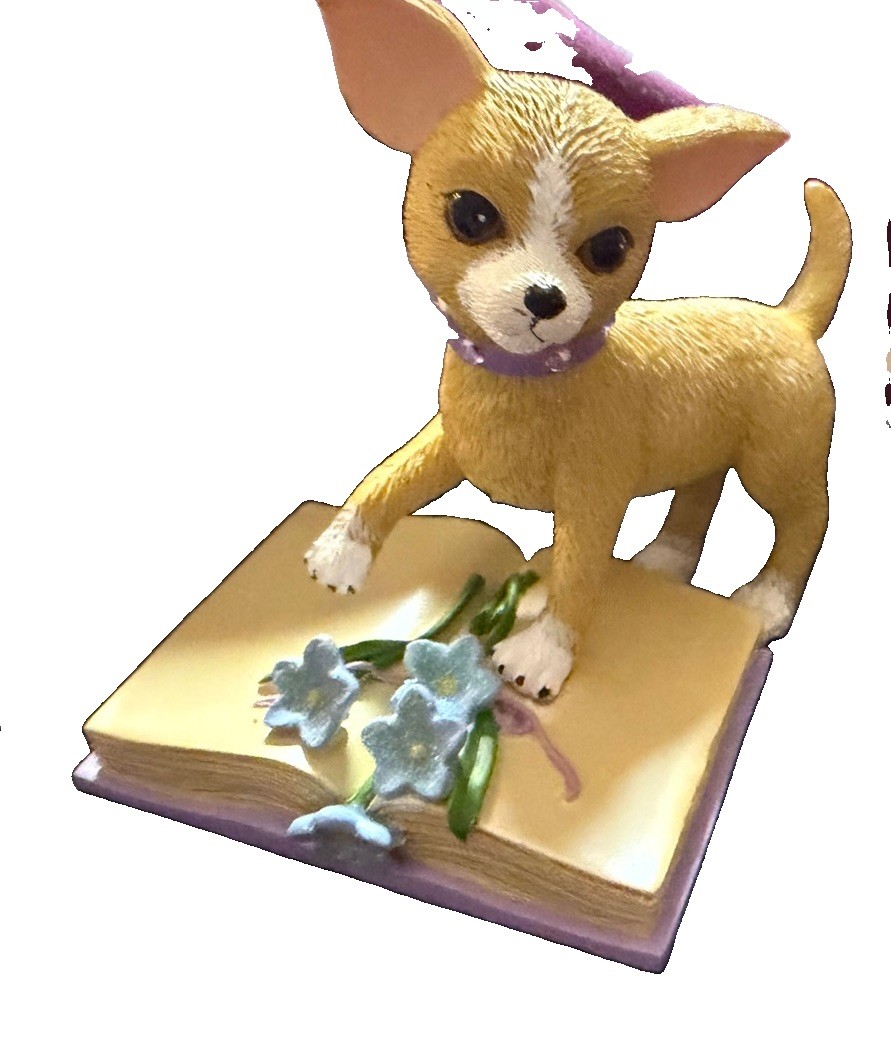 3 Hamilton Collection “Pretty In Purple Chihuahua Collection” Figurines