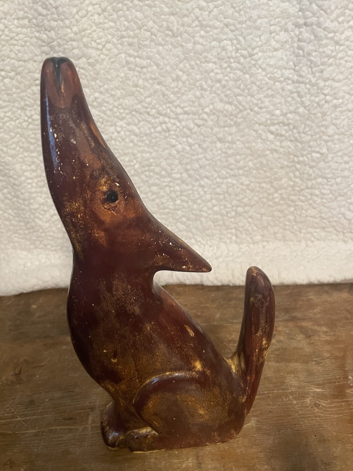 Ceramic Coyote/Dog Howling Southwestern Folk Art