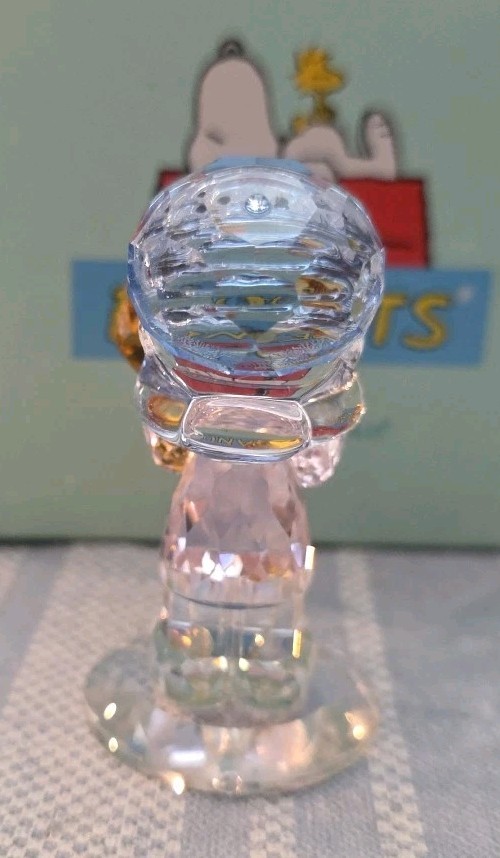 Crystal World Limited Edition Peanuts “Lucy Plays Second Base” Crystal Figurine