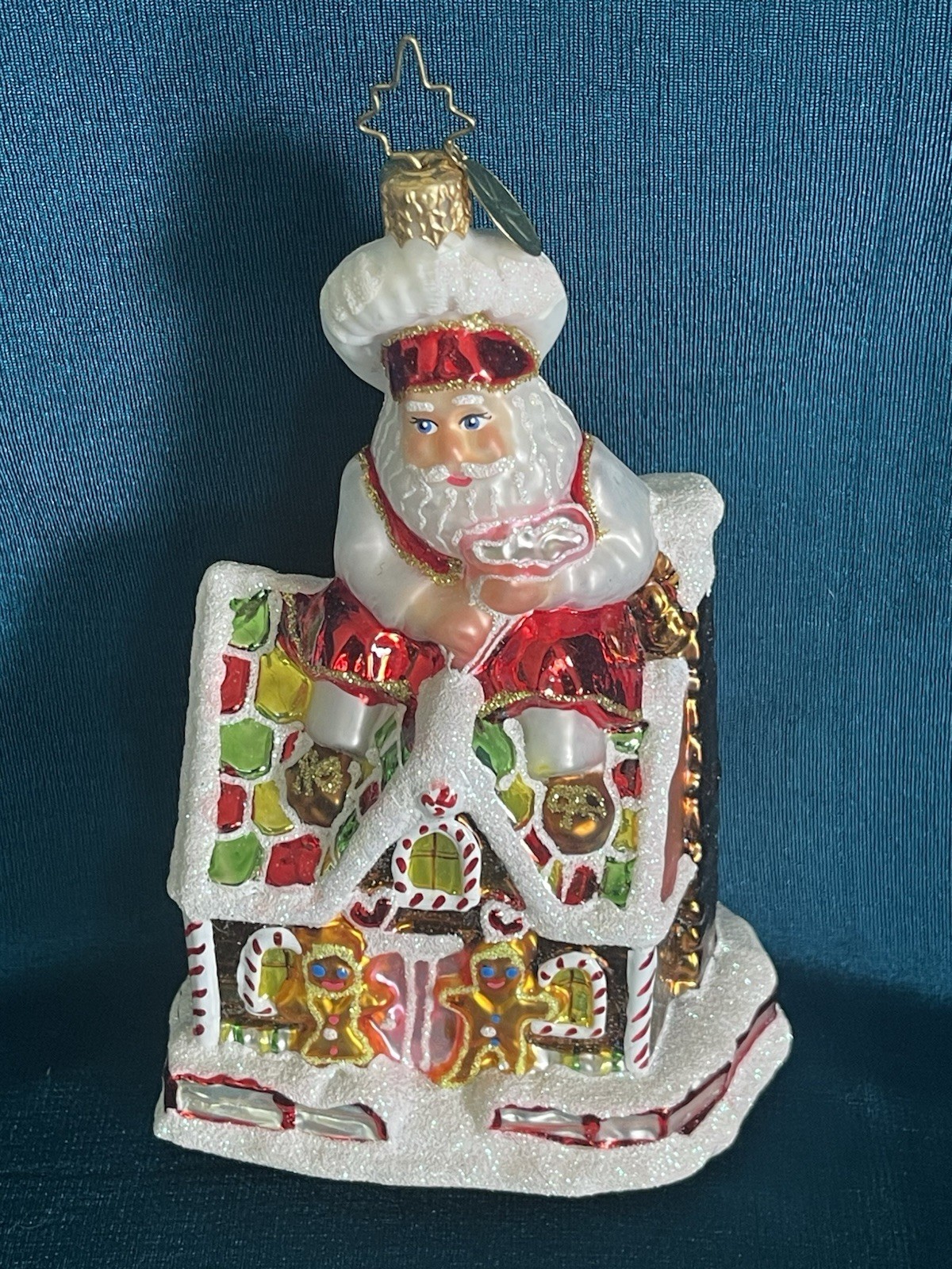 Radko Finishing Touch 1013923 Gingerbread House Santa 6” 2007