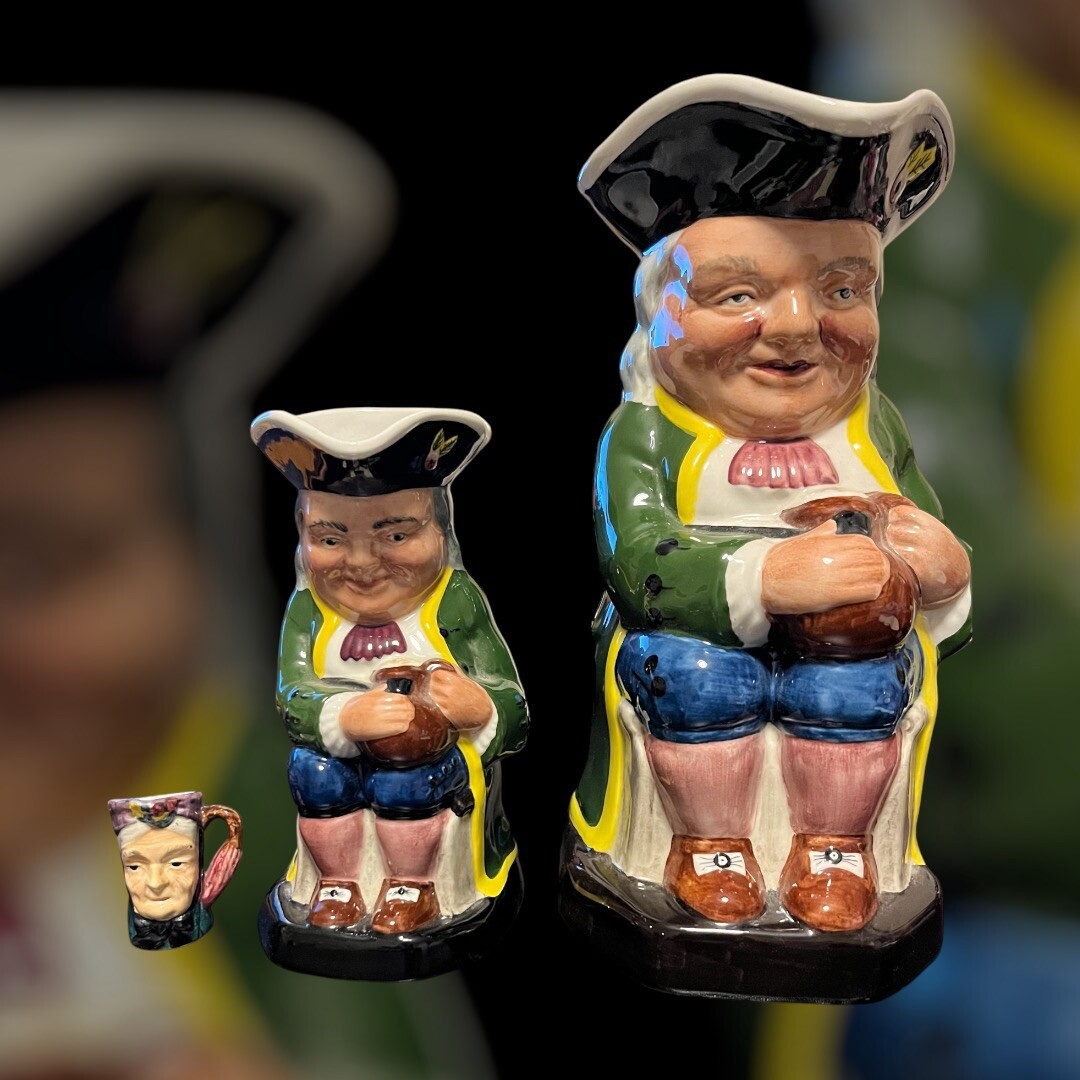Lot of 3 Royal Doulton Toby Mugs-Small/Medium/Large