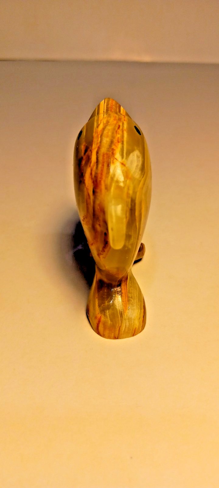 Vtg. Hand-Carved Green Marble/Onyx 2.7″ Dolohin Figure