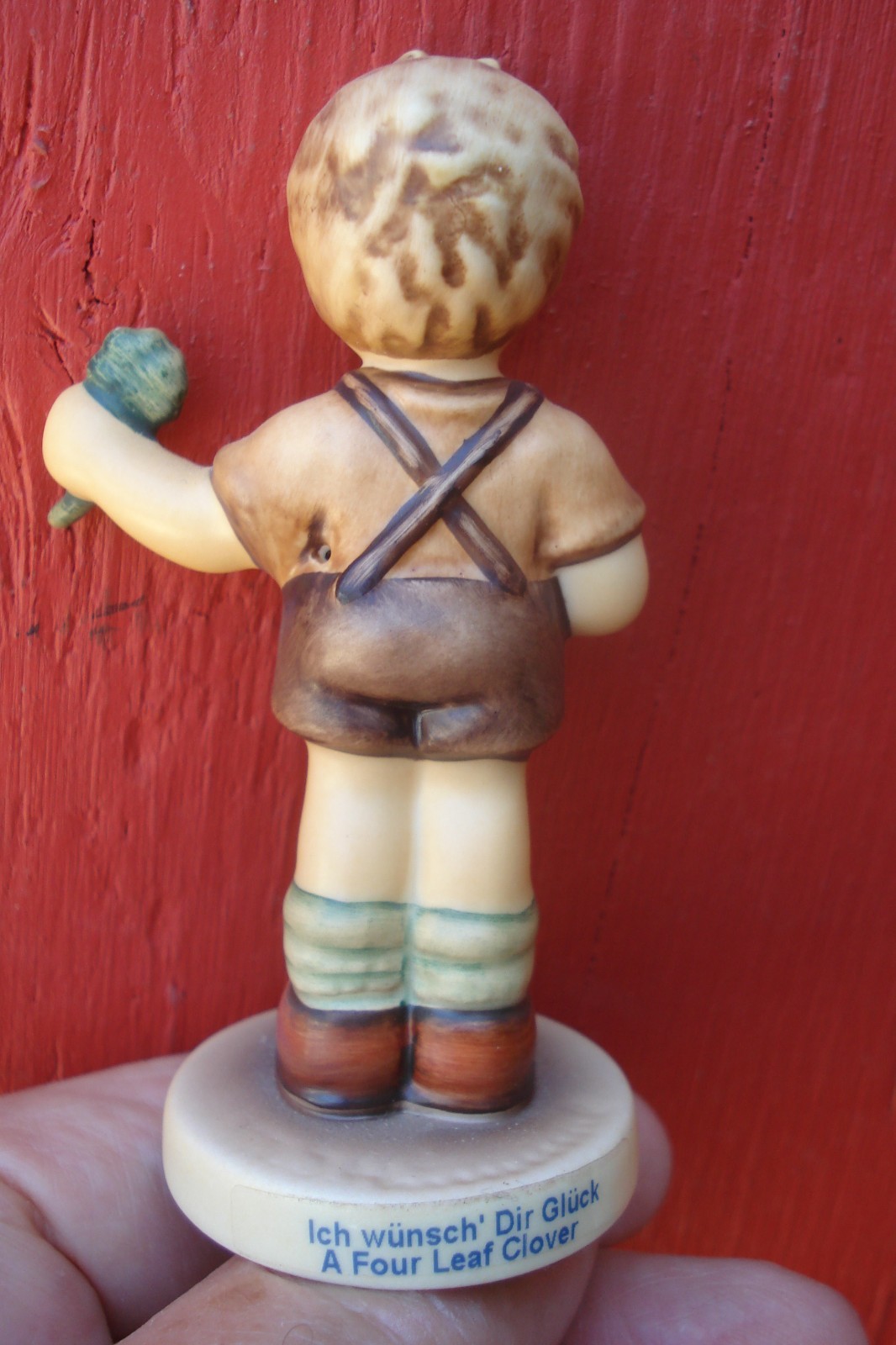 MJ HUMMEL/Goebel vintage “Boy with 4-leaf Clover” & ORIGINAL box Good condition!