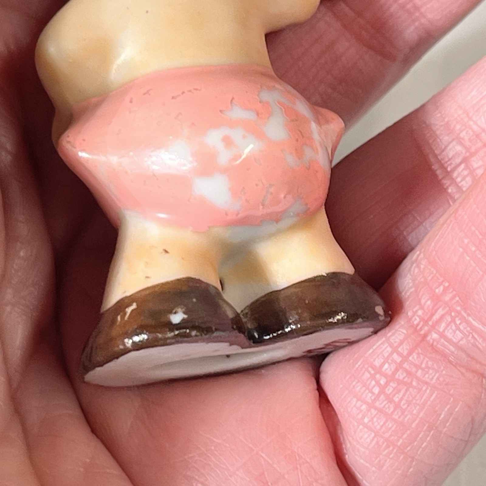 Vintage Boy & Girl Kewpie Dolls Figurines Japan Porcelain Hand Painted Pink/Blue
