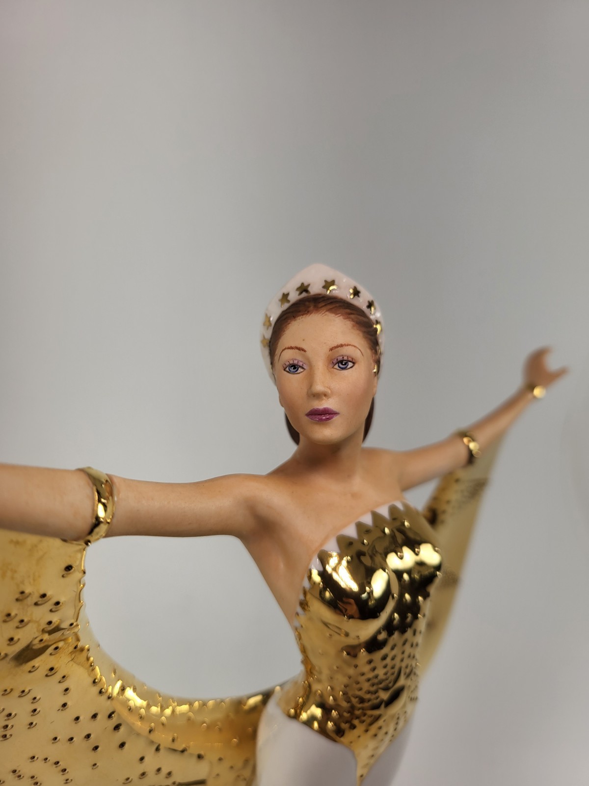 Sunrise In Gold – Art Deco Style Goddess Figurine FRANKLIN MINT 11″