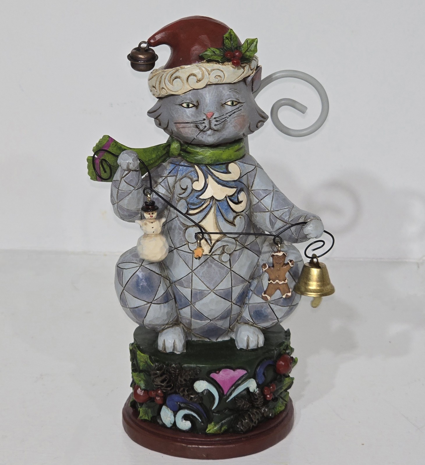 Jim Shore Jingle Bell On Kitty’s Tail Cat With Christmas Garland 2010 SEE DETAIL