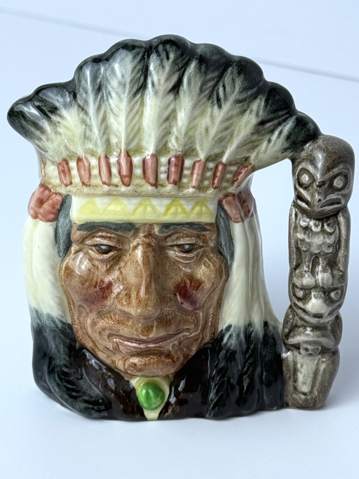 Vintage 1966 Small Royal Doulton Character Jug North American Indian D6614