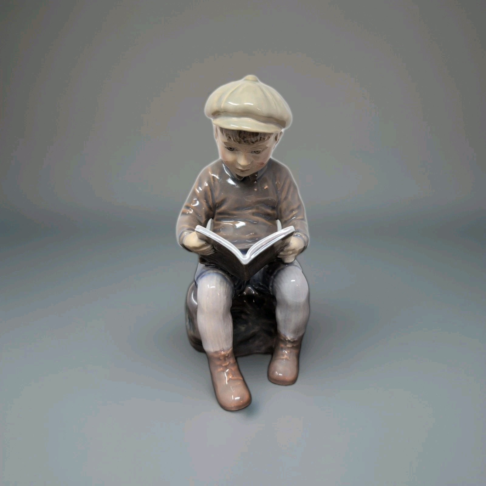 Dahl Jensen Copenhagen Boy Reading Figurine #1096
