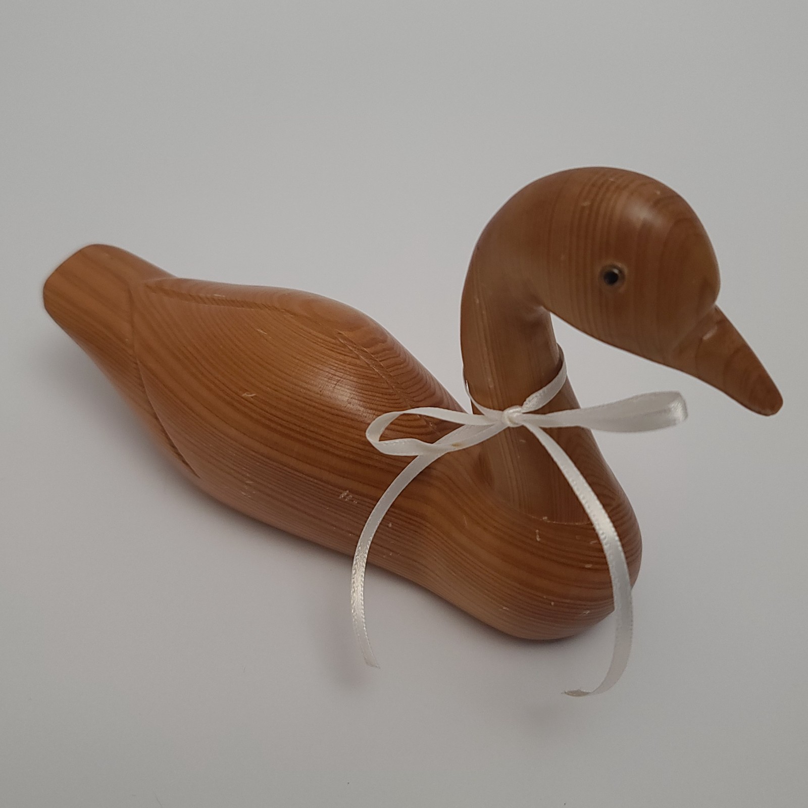 Vintage Wooden Duck Goose Shelf Sitter Figurine 7.25″
