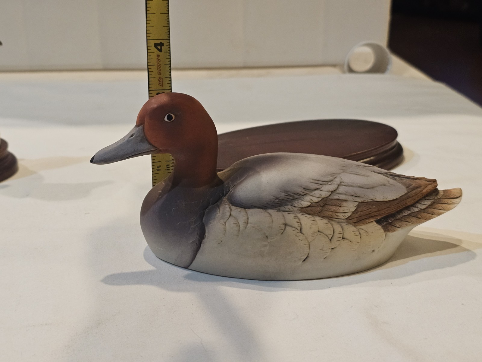 Vintage Canvasback Porcelain Decoy Figurine By Andrea Sadek 1983 W/Base
