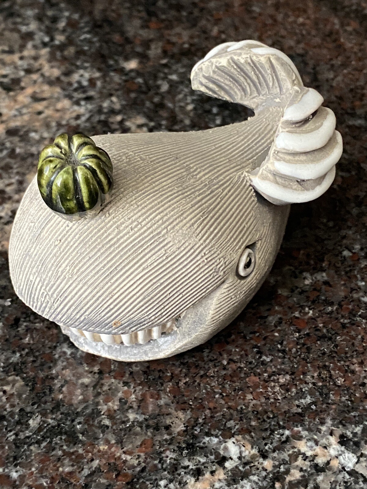Vintage Artesania Rinconada Gray Whale Retired Handmade In Uruguay Marked