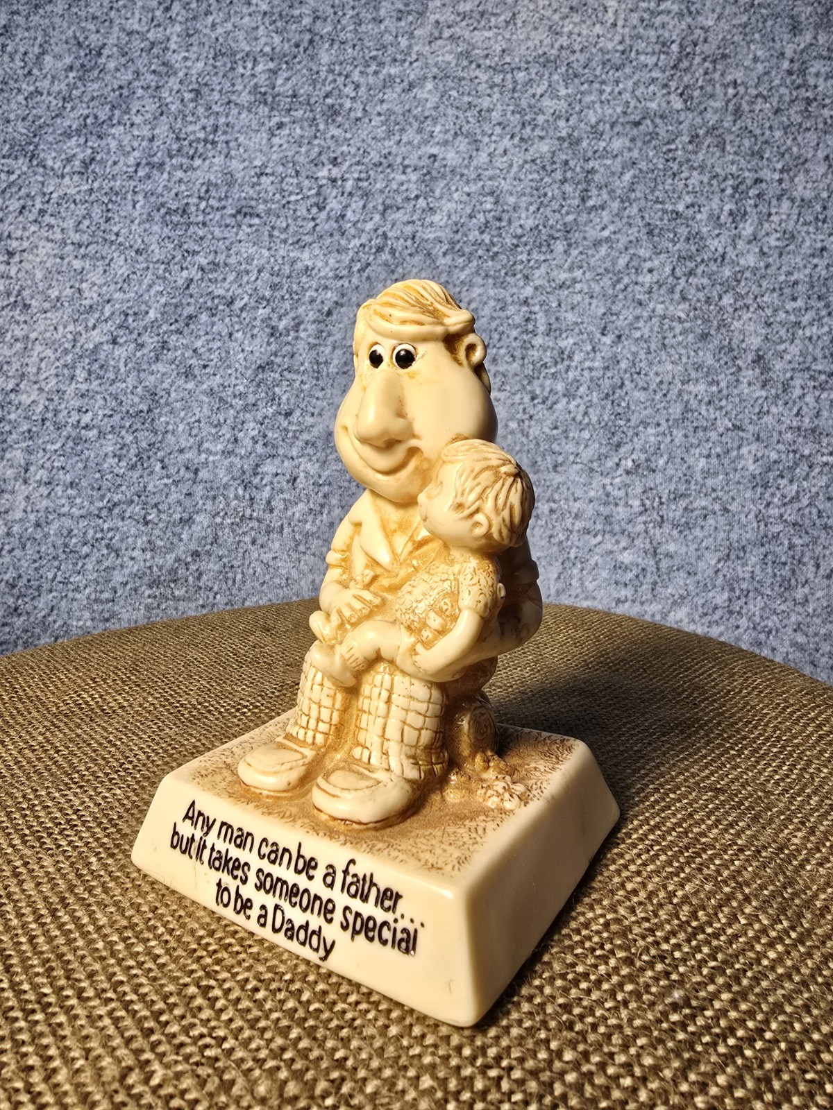 VTG Russ Berrie & Co. #713 Father Holding A Child “ Any Man Can Be A Father