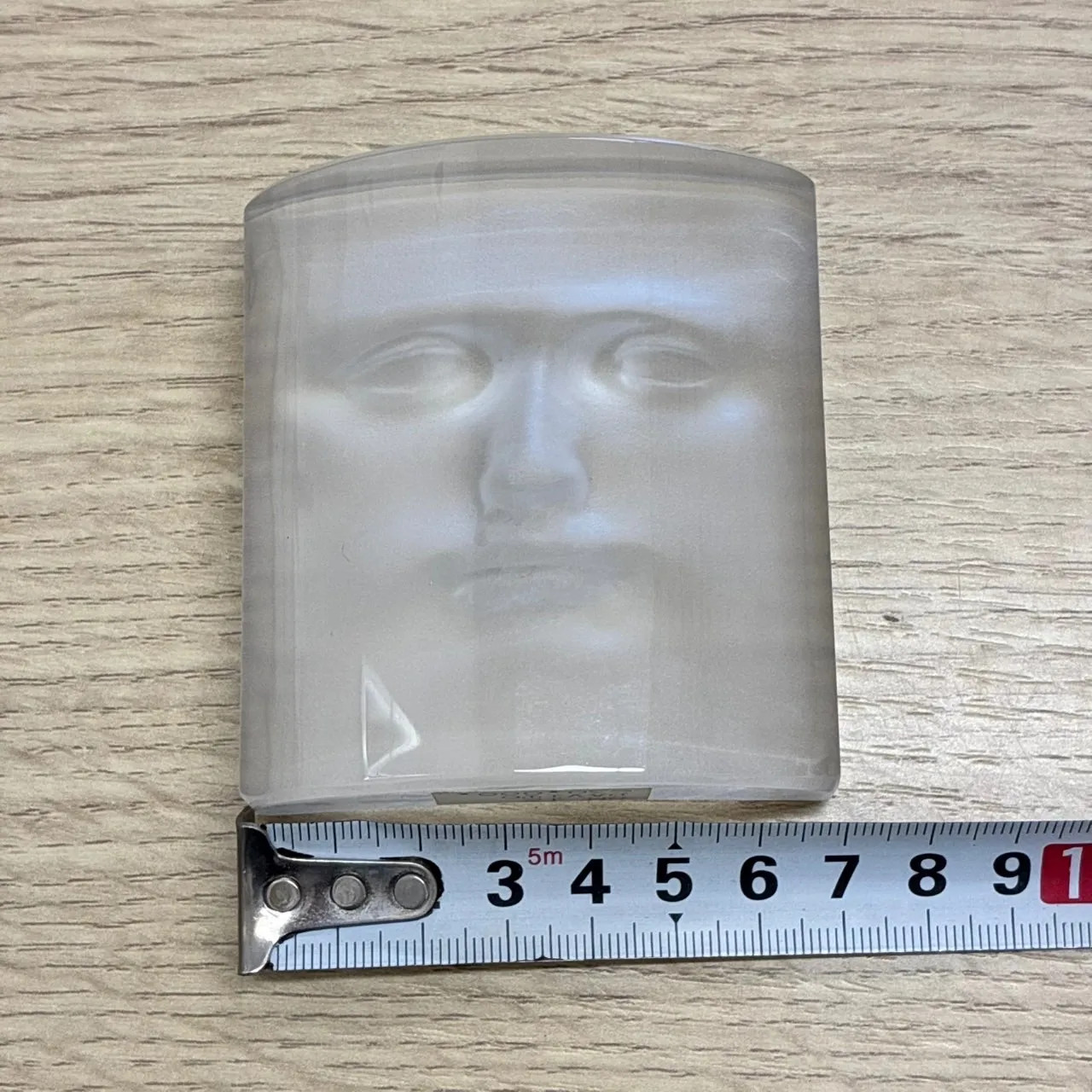 Daum France Crystal Ornament Human Face Sculpture Minos David Roy Adzak W/Box