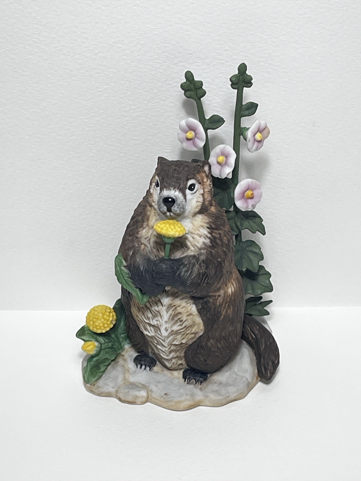 Vintage Lenox Spring Shadow Groundhog Figurine Woodland Animals 1995 MINTY!