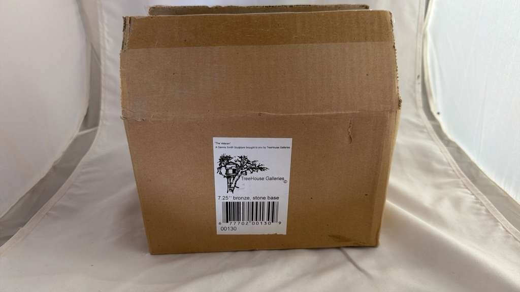 TreeHouse Galleries Dennis Smith “The Veteran” Signed Bronze Sculpture 7.25in